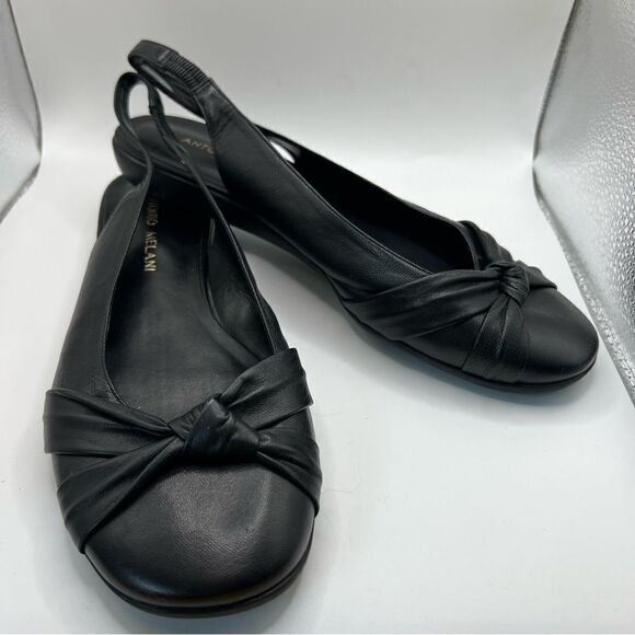 Antonio Melani Black twist toe flats - Picture 2 of 8
